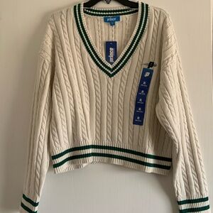 Prince Pickleball Women’s Cable Knit Pullover - Cream 🟢